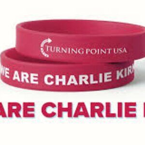 NEW "WE ARE CHARLIE KIRK" TURNING POINT USA RED WRISTBAND RIP CHARLIE